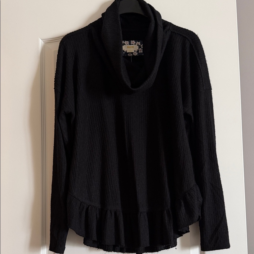 Maeve Black Cowl Neck Sweater